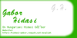 gabor hidasi business card